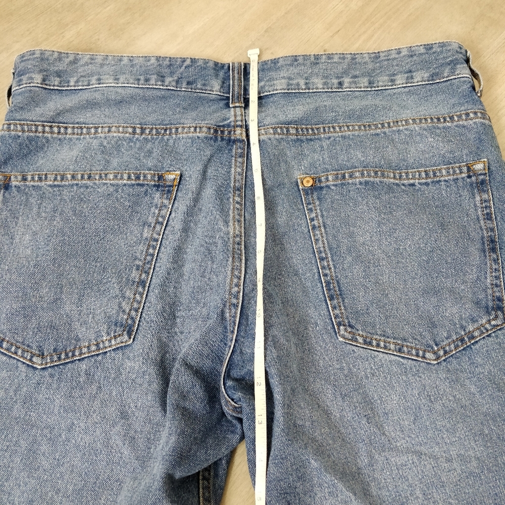 💯 Cotton Men's slim fit low waist blue jean shorts - Picture 5 of 13